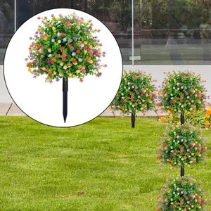 Artificial Fake Flowers Stake Outdoor Garden Versatile Colorful Decor Floral - Picture 1 of 6