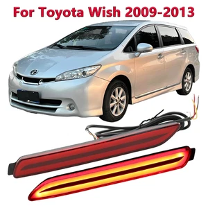 2 PCS Full LED Rear Bumper Reflector Lights Kit For Toyota Wish 2009-2013 - Picture 1 of 7