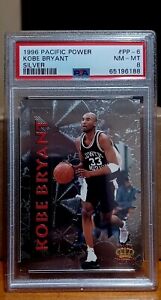 KOBE BRYANT 1996 PACIFIC POWER #PP6 SILVER ROOKIE RC PSA 8