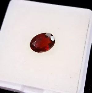 1.27 Ct Loose Gemstone Red Garnet Unheated Untreated Certified Oval Shape Gem - Picture 1 of 9
