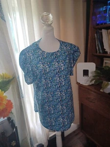 Ivicoer Puffer  Sleeve Top Floral Womens Size XL - Picture 1 of 6