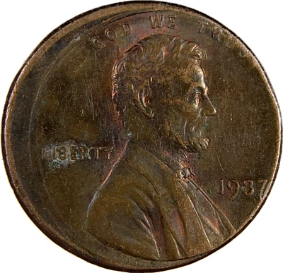 1987 P - Lincoln Cent 1c - Struck 10% Off Center - Mint Error - Image 1 of 2