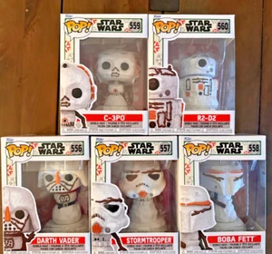 Funko POP! Star Wars Weihnachten Komplettsatz 556,557,558,559,560 Versand weltweit - Bild 1 von 11