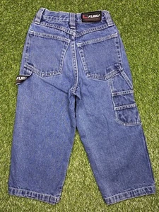 Vintage Fubu Carpenter Jeans Youth Size 4 Denim Boys - Picture 1 of 8