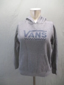 Vans Size M Boys Gray Cotton Blend Front Pocket Fleece Lined Athletic Hoodie 065 - Picture 1 of 9