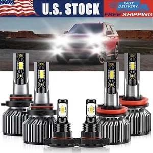 For Chevrolet Tahoe 2007-2015 6X LED Headlight Bulbs High Low Beam + Fog Light - Picture 1 of 12