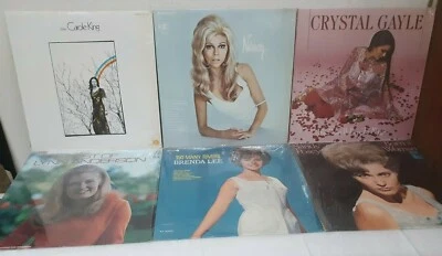 Lot 6 FEMALE 12" Vinyl Albums Lot CRYSTAL GAYLE Sinatra Anderson Lee Posey King - Image 1 of 4