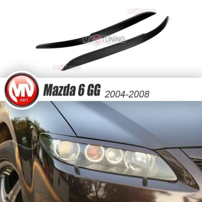 Fundas faros párpados delanteros cejas para Mazda 6 / Atenza GG 2004-2008 Foto 1 de 4