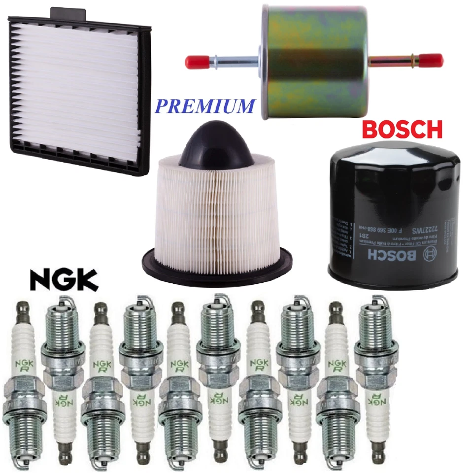 Tune Up Kit Filters Spark Plugs For FORD F-450 SUPER DUTY V10 6.8L 1999-2003 - Image 1 of 1