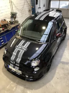 Adesivi 500 Abarth - Racing Le Mans Vintage - -colore oro/bianco e nero - Foto 1 di 15