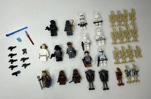Lego LOT OF 30 Star Wars Minifigures Clone Trooper Lieutenant Droid Thug Cassian - Picture 1 of 9