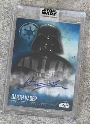 Star Wars Stellar 2020 Hayden Christensen as Darth Vader Auto Card 9/25 Blue - Image 1 of 4