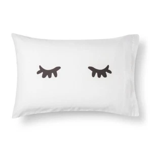 Decorative Bedding Pillowcase Whimsical Sleepy Eyes - Picture 1 of 1