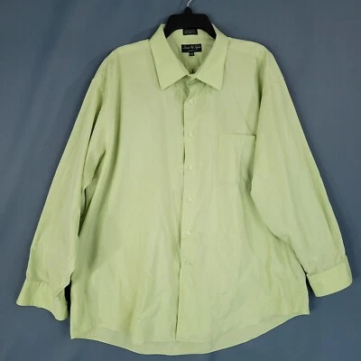 Camisa de vestir para hombre David Taylor con botones manga larga amarillo-verde talla 2XL Foto 1 de 4