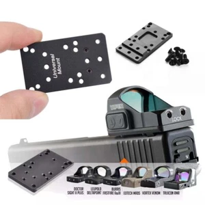 For Glock Universal Optic Mount Red Dot Sight Base Mount Pistol Rear Sight Plate - Picture 1 of 11
