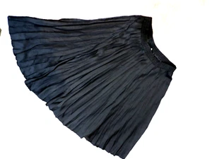 Time And Tru Damen Midirock schwarz Polyester Plissee Übergröße XXL (20) W37/L29 - Bild 1 von 2
