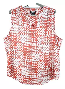DKNY Women's Polyester Tank Top Sleeveless Geometric Pattern Multicolor Size XL - Picture 1 of 14