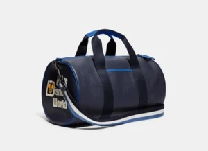 Coach X Disney Navy Soft Leather Walt Disney World Logo Duffle Bag - Picture 1 of 7
