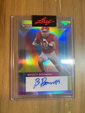 BROCK BOWERS 1/1 2023 LEAF VIVID RC ROOKIE AUTO AUTOGRAPH PROOF GEORGIA GRAY