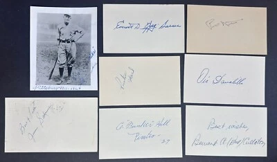 Pittsburgh Pirates Greats Signed 3x5 Index Card Lot of 8 Eppy Barnes Bunker Hill - Image 1 of 4