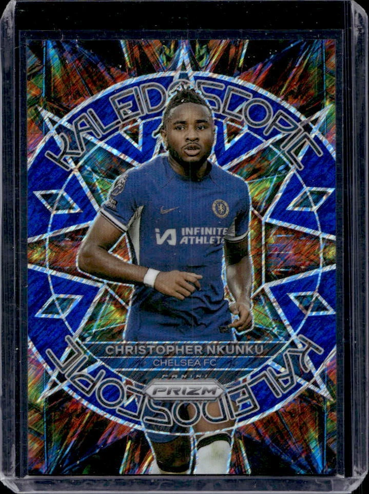 2023-24 Prizm EPL Christopher Nkunku Kaleidoscope Blue Shimmer Prizm #6/8