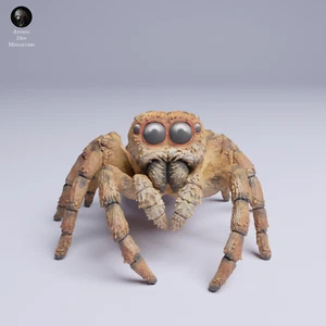 Jumping Spider – 3D Printed Model - Unpainted - Animals Miniatures - Imagen 1 de 4