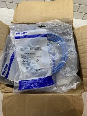 16x Belden CAT6+ Patchcord 10ft Blue Bonded-Pair CMR Factory Sealed Open Box - Image 1 of 4