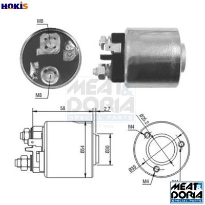 SOLENOID SWITCH STARTER 46083 FOR RENAULT 11 ENCORE MASTER/Bus SUPER/5 SPORT - Image 1 of 4