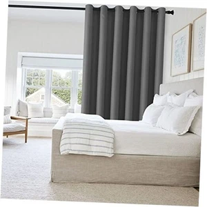  Privacy Room Divider Curtain Thermal 100"W x 84"L (Pack of 1) Dark Grey - Picture 1 of 7
