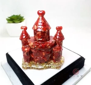 Enchanted Coral Fantasy Castle | Epoxy Resin Ornament | Spiritual & Collectible - Picture 1 of 1