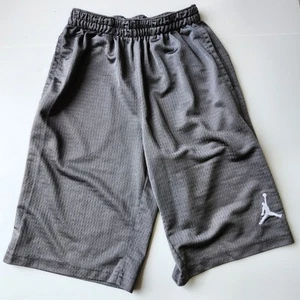 Nike AIR JORDAN Boys Youth Medium Basketball Shorts GRAY White Jumpman - Picture 1 of 9