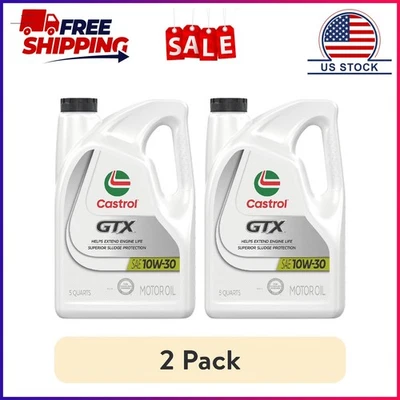 (2 pack) Castrol GTX 10W-30 Conventional Motor Oil, 5 Quarts - Image 1 of 4