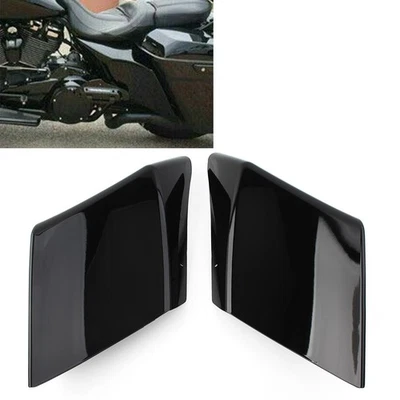 NEW Black Stretched Extended Side Cover For Harley Road Electra Glide 89-13 Foto 1 de 4