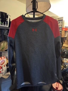 Under Armour Sweatshirt Men's S Loose Fit Heat Gear Crew Neck Long Sleeve Gray - Bild 1 von 3