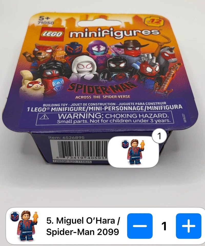 LEGO Spider-Man 2099 Minifigura Coleccionable - Miguel O’Hara SELLADO Foto 1 de 1