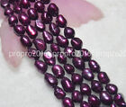 8-9mm Purple Natural Freshwater Baroque Real Pearl Loose Beads 14'' PL352