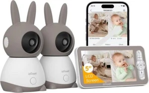 ieGeek Babyphone mit 2 Kamera 5" 2K/3MP Two-Wege-Audio 10M Nachtsicht, 355° PTZ - Bild 1 von 11