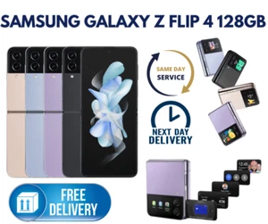 SAMSUNG GALAXY Z FLIP4 128/256/512GB UNLOCKED 5G SMARTPHONE - GOOD CONDITION - Afbeelding 1 van 23