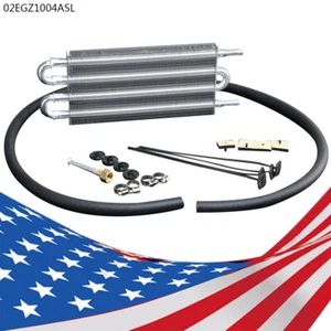 4 Row Fit For Oil Cooler Kit Remote Transmission Auto-Manual Radiator Converter - Picture 1 of 6
