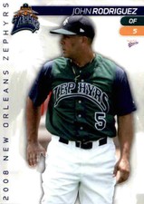 2008 New Orleans Zephyrs Multi-Ad #25 John Rodriguez New York NY Baseball Card