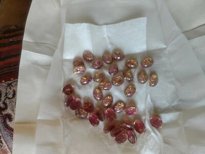 Vintage RED Fire Opal 14x10 MINT in Original 1/4 Gross Package  - Image 1 of 4