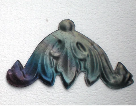 Antique Iridescent Carnival Victorian Ceiling Tin Tile Ornament Shabby Chic Cover