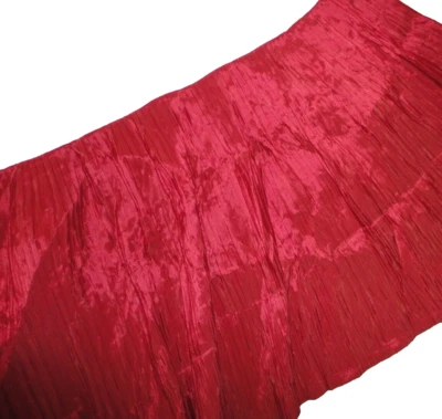 FALDA DE CAMA COMPLETA PLISADA ARRUGADA BRILLANTE CARMÍN ROJO EXCELENCIA DILLARDS NOBLE 15" Foto 1 de 4