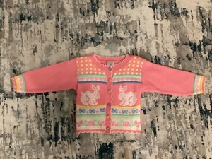 Girls KIDS STUDIO EASTER SWEATER S (4/5) front button - Picture 1 of 5