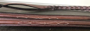 New! Herve Godignon Raised Paris Laced Leather Reins, Color Nut, Cob Size 5/8" - Picture 1 of 3