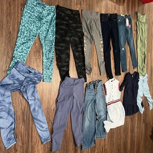 Girls Lot Of 12 Athleta Gap lot size 8-10 Mix Clothes Pants Dress Leggings More - Picture 1 of 15