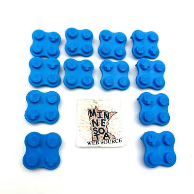 Adaptador lateral azul de bloque a conector de ladrillo Knex - Piezas de repuesto raras de K'nex Foto 1 de 4