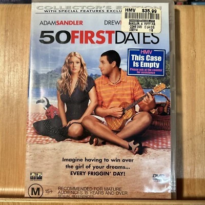 50 First Dates DVD Movie Romantic Adam Sandler Drew Barrymore Region 4 (S6.4) - Image 1 of 2