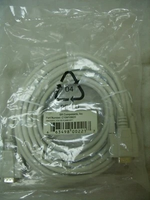 SR Components - VGA HD15 M/M COMPUTER CABLE ~ 25' FT.  C15M15M25 - Sealed NOS  - Image 1 of 4