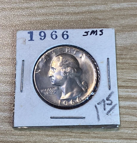 1966 SMS Washington Quarter 25c Clad Free Shipping Cover